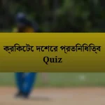 ক্রিকেটে দেশের প্রতিনিধিত্ব Quiz