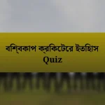 বিশ্বকাপ ক্রিকেটের ইতিহাস Quiz